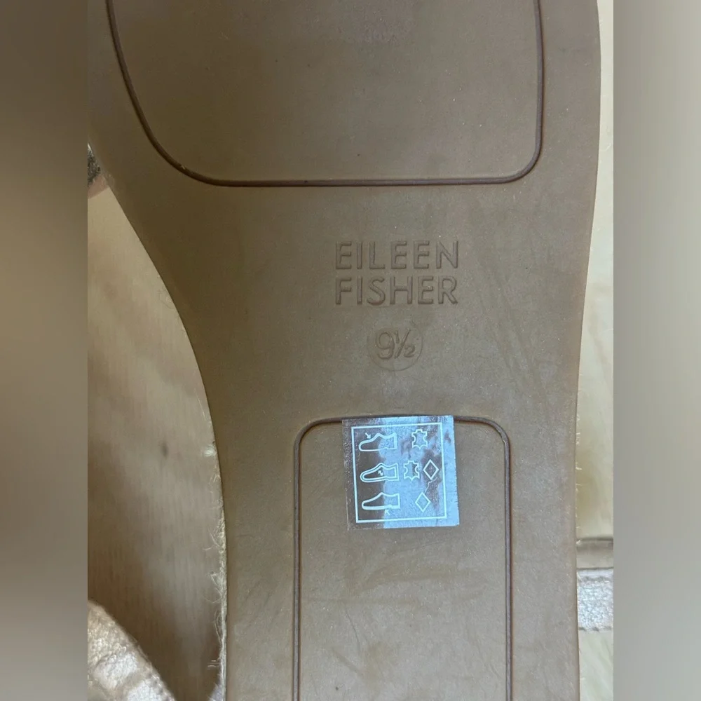 New Eileen Fisher Womens Lala Ankle Sandal 9.5 Jute Espadrille Flat Zip